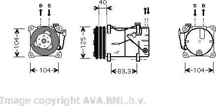 Ava Quality Cooling VO K119 - Компресор, климатизация vvparts.bg