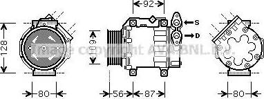 Ava Quality Cooling VOK188 - Компресор, климатизация vvparts.bg