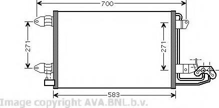 Ava Quality Cooling VW 5209 - Кондензатор, климатизация vvparts.bg