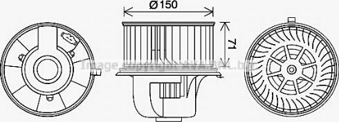 Ava Quality Cooling VW8406 - Електромотор, вентилатор вътрешно пространство vvparts.bg