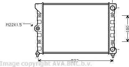 Ava Quality Cooling VWA2099 - Радиатор, охлаждане на двигателя vvparts.bg