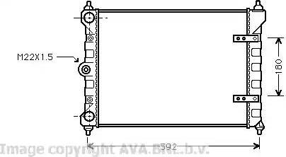 Ava Quality Cooling VW 2095 - Радиатор, охлаждане на двигателя vvparts.bg