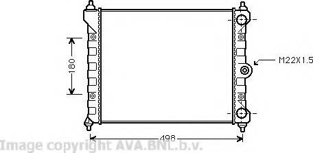 Ava Quality Cooling VW2098 - Радиатор, охлаждане на двигателя vvparts.bg