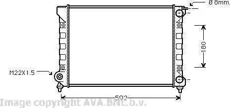 Ava Quality Cooling VW 2045 - Радиатор, охлаждане на двигателя vvparts.bg