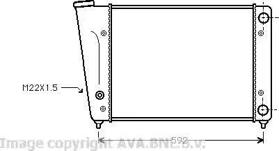 Ava Quality Cooling VW 2059 - Радиатор, охлаждане на двигателя vvparts.bg