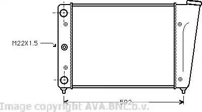 Ava Quality Cooling VW 2056 - Радиатор, охлаждане на двигателя vvparts.bg