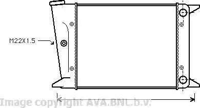 Ava Quality Cooling VW 2004 - Радиатор, охлаждане на двигателя vvparts.bg