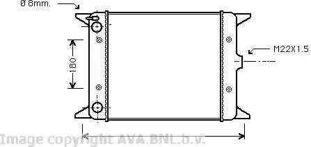 Ava Quality Cooling VW 2012 - Радиатор, охлаждане на двигателя vvparts.bg