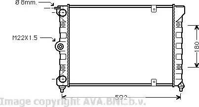 Ava Quality Cooling VW 2084 - Радиатор, охлаждане на двигателя vvparts.bg