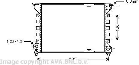 Ava Quality Cooling VW 2085 - Радиатор, охлаждане на двигателя vvparts.bg