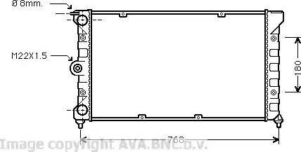 Ava Quality Cooling VW 2080 - Радиатор, охлаждане на двигателя vvparts.bg