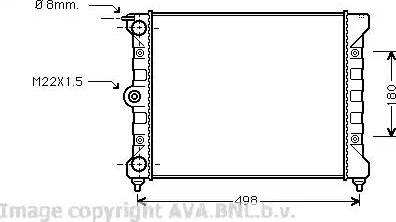 Ava Quality Cooling VW 2039 - Радиатор, охлаждане на двигателя vvparts.bg