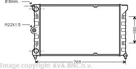 Ava Quality Cooling VW 2036 - Радиатор, охлаждане на двигателя vvparts.bg