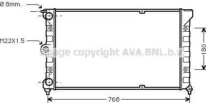 Ava Quality Cooling VW 2037 - Радиатор, охлаждане на двигателя vvparts.bg