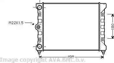 Ava Quality Cooling VW 2028 - Радиатор, охлаждане на двигателя vvparts.bg