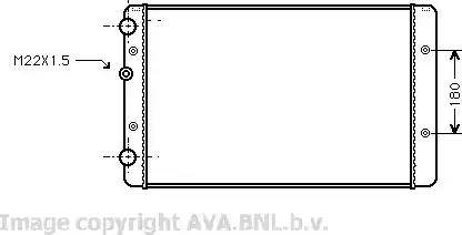 Ava Quality Cooling VW 2027 - Радиатор, охлаждане на двигателя vvparts.bg