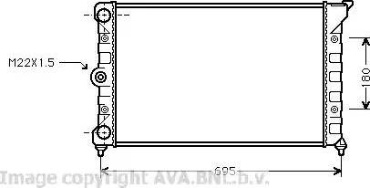 Ava Quality Cooling VW 2078 - Радиатор, охлаждане на двигателя vvparts.bg