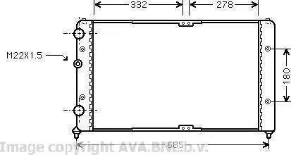 Ava Quality Cooling VW 2191 - Радиатор, охлаждане на двигателя vvparts.bg