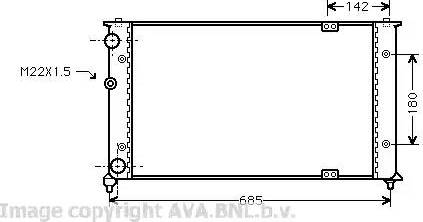 Ava Quality Cooling VW 2192 - Радиатор, охлаждане на двигателя vvparts.bg