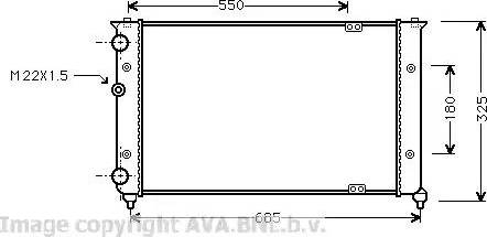 Ava Quality Cooling VW 2156 - Радиатор, охлаждане на двигателя vvparts.bg