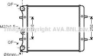 Ava Quality Cooling VW2152 - Радиатор, охлаждане на двигателя vvparts.bg