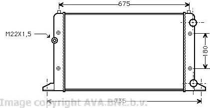 Ava Quality Cooling VW 2160 - Радиатор, охлаждане на двигателя vvparts.bg