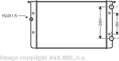 Ava Quality Cooling VW 2104 - Радиатор, охлаждане на двигателя vvparts.bg