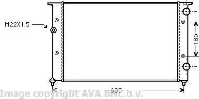 Ava Quality Cooling VW 2102 - Радиатор, охлаждане на двигателя vvparts.bg