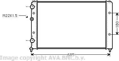 Ava Quality Cooling VW 2115 - Радиатор, охлаждане на двигателя vvparts.bg