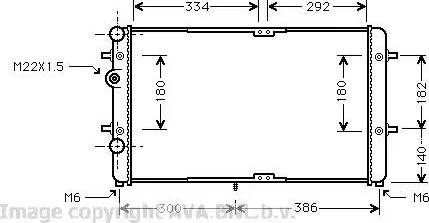 Ava Quality Cooling VW 2180 - Радиатор, охлаждане на двигателя vvparts.bg