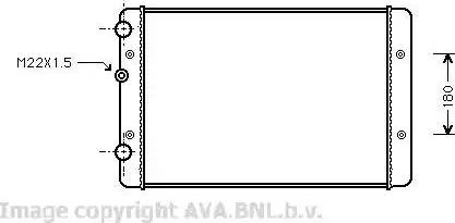 Ava Quality Cooling VW 2131 - Радиатор, охлаждане на двигателя vvparts.bg