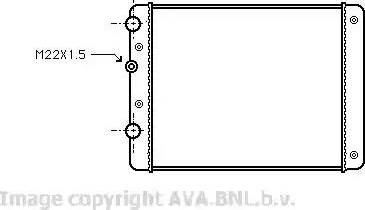 Ava Quality Cooling VW 2129 - Радиатор, охлаждане на двигателя vvparts.bg