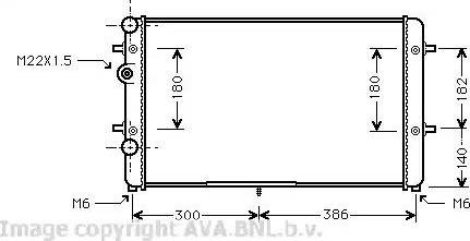 Ava Quality Cooling VW 2179 - Радиатор, охлаждане на двигателя vvparts.bg