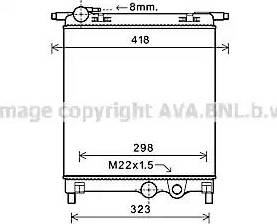 Ava Quality Cooling VW2325 - Радиатор, охлаждане на двигателя vvparts.bg