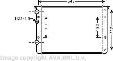 Ava Quality Cooling VW 2260 - Радиатор, охлаждане на двигателя vvparts.bg