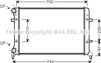 Ava Quality Cooling VW 2204 - Радиатор, охлаждане на двигателя vvparts.bg