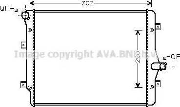 Ava Quality Cooling VW 2208 - Радиатор, охлаждане на двигателя vvparts.bg