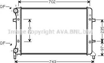 Ava Quality Cooling VWA2223 - Радиатор, охлаждане на двигателя vvparts.bg