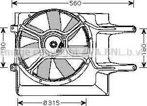 Ava Quality Cooling VW 7509 - Вентилатор, охлаждане на двигателя vvparts.bg