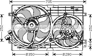 Ava Quality Cooling VW 7508 - Вентилатор, охлаждане на двигателя vvparts.bg