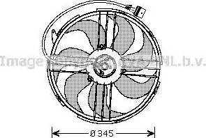 Ava Quality Cooling VW 7512 - Вентилатор, охлаждане на двигателя vvparts.bg