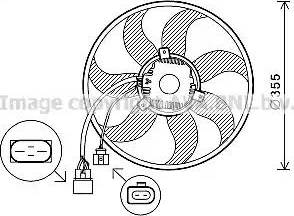 Ava Quality Cooling VW7534 - Вентилатор, охлаждане на двигателя vvparts.bg