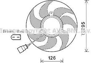 Ava Quality Cooling VW7535 - Вентилатор, охлаждане на двигателя vvparts.bg