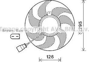 Ava Quality Cooling VW7536 - Вентилатор, охлаждане на двигателя vvparts.bg