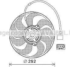 Ava Quality Cooling VW7533 - Вентилатор, охлаждане на двигателя vvparts.bg