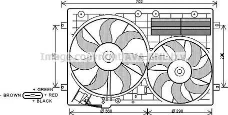 Ava Quality Cooling VW 7529 - Вентилатор, охлаждане на двигателя vvparts.bg