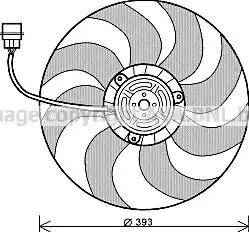 Ava Quality Cooling VW 7526 - Вентилатор, охлаждане на двигателя vvparts.bg