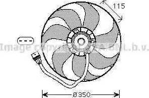 Ava Quality Cooling VW 7521 - Вентилатор, охлаждане на двигателя vvparts.bg