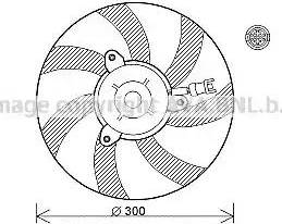 Ava Quality Cooling VW7527 - Вентилатор, охлаждане на двигателя vvparts.bg