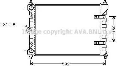 Ava Quality Cooling VWA2095 - Радиатор, охлаждане на двигателя vvparts.bg